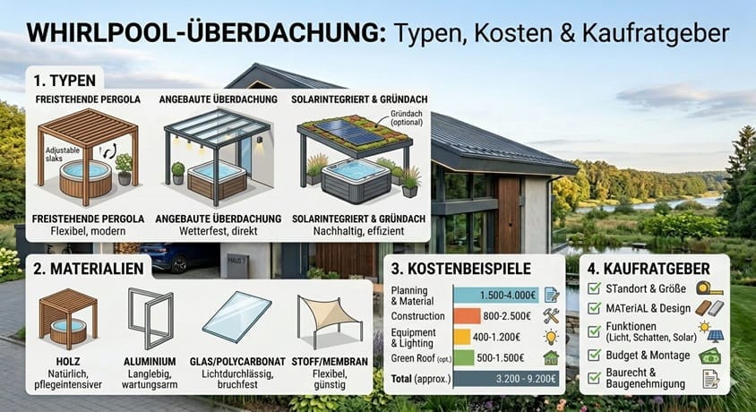 Whirlpool-Überdachung: Typen, Kosten & Kaufratgeber