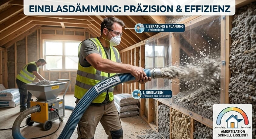 Einblasdämmung: Kosten, Ablauf & für wen sie sich lohnt