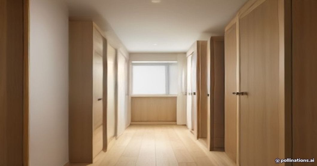 
                               Begehbarer Kleiderschrank mit zwei Zeilen, Kleiderstangen, offenen Regalen und LED-Beleuchtung
                              