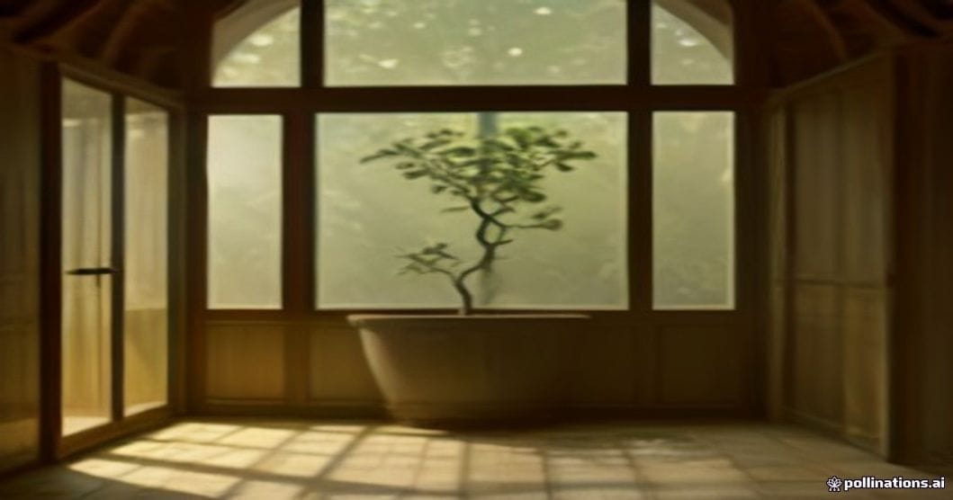 
                               Laubloser Feigenbaum im Kübel im kühlen Schuppen
                              