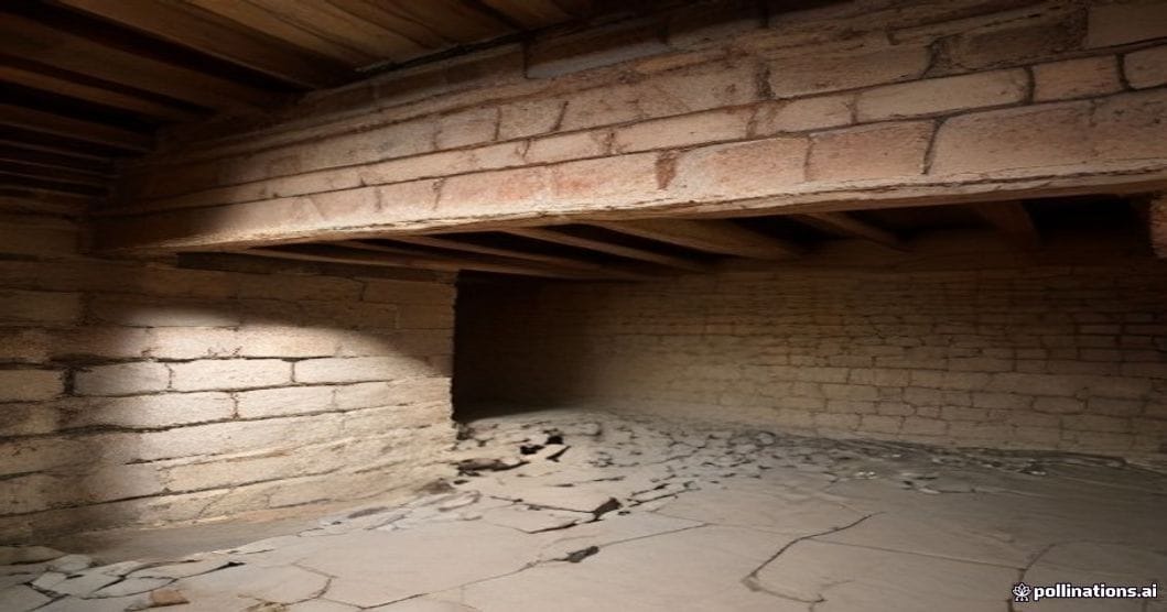 
                               Reihe frisch gesetzter Injektionsbohrungen in der Lagerfuge einer feuchten Kellerwand
                              