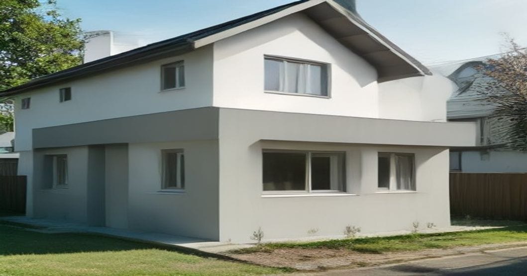 
                               Schlüsselfertig gebautes Einfamilienhaus kurz vor der Übergabe mit noch unfertigem Vorgarten
                              