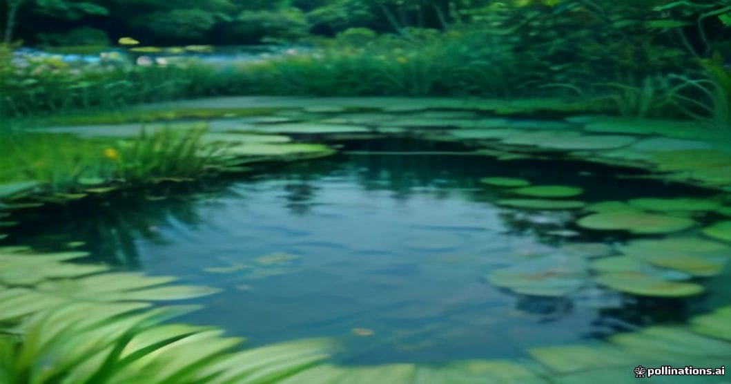 
                               Schwimmteich mit Pflanzenzone im Garten
                              